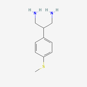 molecular formula C10H16N2S B12620684 2-[4-(Methylsulfanyl)phenyl]propane-1,3-diamine CAS No. 918419-47-3