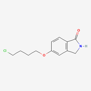 molecular formula C12H14ClNO2 B12620707 5-(4-Chlorobutoxy)-2,3-dihydroisoindol-1-one 