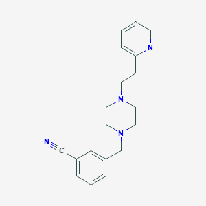 molecular formula C19H22N4 B12620714 3-({4-[2-(Pyridin-2-yl)ethyl]piperazin-1-yl}methyl)benzonitrile CAS No. 918481-50-2