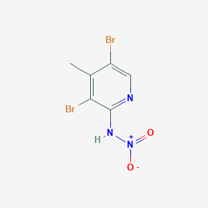 N-(3,5-dibromo-4-methylpyridin-2-yl)nitramide