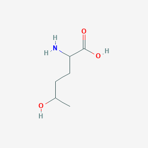 molecular formula C6H13NO3 B1262072 2-Amino-5-hydroxyhexanoic acid 