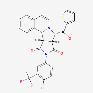 (11S,12R,16S)-14-[4-chloro-3-(trifluoromethyl)phenyl]-11-(thiophene-2-carbonyl)-10,14-diazatetracyclo[8.6.0.02,7.012,16]hexadeca-2,4,6,8-tetraene-13,15-dione