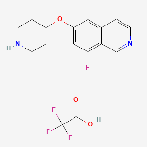 8-Fluoro-6-piperidin-4-yloxyisoquinoline;2,2,2-trifluoroacetic acid