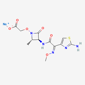 molecular formula C12H14N5NaO6S B1262075 Oximonam sodium CAS No. 90849-08-4