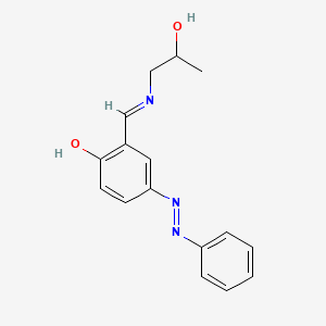 2-{(E)-[(2-Hydroxypropyl)imino]methyl}-4-(2-phenylhydrazinylidene)cyclohexa-2,5-dien-1-one