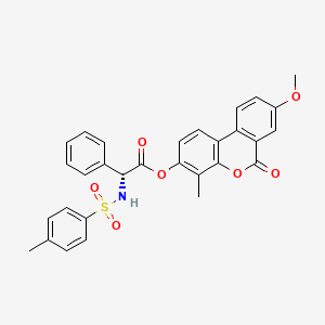 (8-methoxy-4-methyl-6-oxobenzo[c]chromen-3-yl) (2R)-2-[(4-methylphenyl)sulfonylamino]-2-phenylacetate