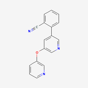 molecular formula C17H11N3O B12620782 2-{5-[(Pyridin-3-yl)oxy]pyridin-3-yl}benzonitrile CAS No. 918138-47-3