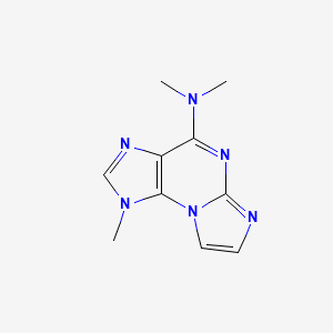 molecular formula C10H12N6 B12620791 1H-Imidazo[2,1-b]purin-4-amine, N,N,1-trimethyl- CAS No. 920317-10-8