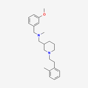molecular formula C24H34N2O B1262080 N-[(3-methoxyphenyl)methyl]-N-methyl-1-[1-[2-(2-methylphenyl)ethyl]-3-piperidinyl]methanamine 