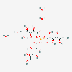 molecular formula C18H39FeO24 B1262082 Ferric gluconate trihydrate 