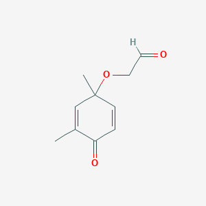 molecular formula C10H12O3 B12620822 [(1,3-Dimethyl-4-oxocyclohexa-2,5-dien-1-yl)oxy]acetaldehyde CAS No. 941283-16-5