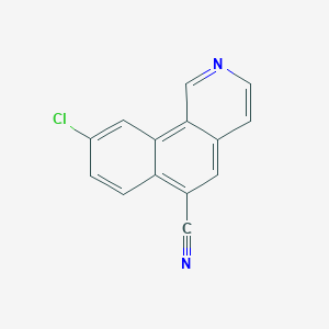 molecular formula C14H7ClN2 B12620826 9-Chlorobenzo[h]isoquinoline-6-carbonitrile CAS No. 919293-12-2