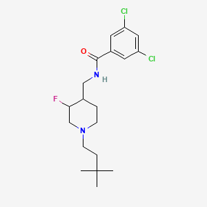 Benzamide, 3,5-dichloro-N-[[(3S,4R)-1-(3,3-dimethylbutyl)-3-fluoro-4-piperidinyl]methyl]-