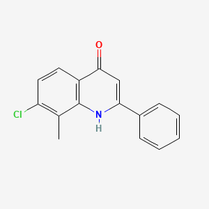 7-Chloro-8-methyl-2-phenyl-4-quinolinol