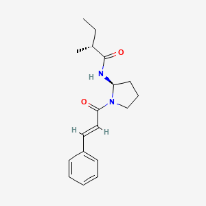 molecular formula C18H24N2O2 B1262093 (2R)-2-甲基-N-[(2R)-1-[(E)-3-苯基丙-2-烯酰]吡咯烷-2-基]丁酰胺 