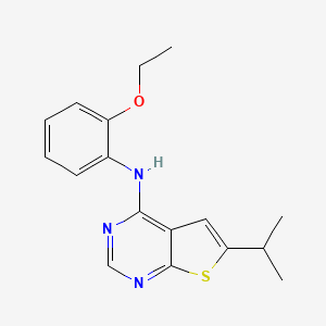 molecular formula C17H19N3OS B12620935 N-(2-Ethoxyphenyl)-6-(propan-2-yl)thieno[2,3-d]pyrimidin-4-amine CAS No. 917906-80-0