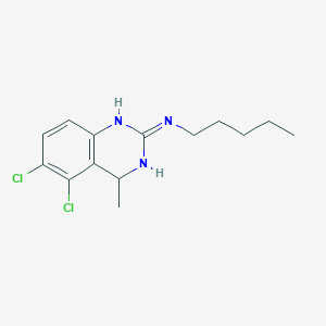 molecular formula C14H19Cl2N3 B12620957 5,6-Dichloro-4-methyl-N-pentyl-1,4-dihydroquinazolin-2-amine CAS No. 918134-99-3