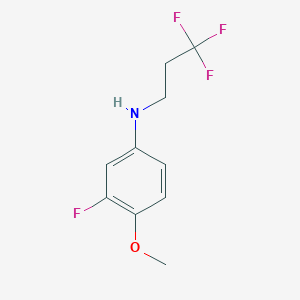 molecular formula C10H11F4NO B12620981 3-Fluoro-4-methoxy-N-(3,3,3-trifluoropropyl)aniline CAS No. 919486-94-5