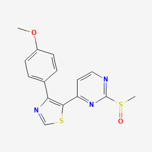 molecular formula C15H13N3O2S2 B12620990 2-(Methanesulfinyl)-4-[4-(4-methoxyphenyl)-1,3-thiazol-5-yl]pyrimidine CAS No. 917809-07-5