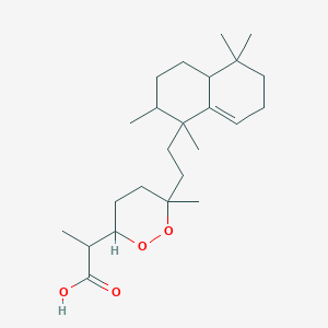 molecular formula C24H40O4 B1262100 2-[6-Methyl-6-[2-(1,2,5,5-tetramethyl-2,3,4,4a,6,7-hexahydronaphthalen-1-yl)ethyl]dioxan-3-yl]propanoic acid 