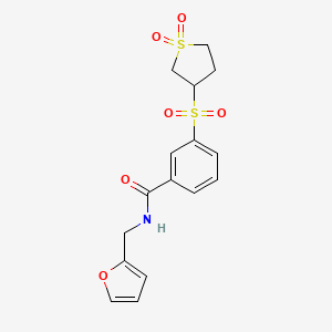 3-[(1,1-dioxidotetrahydrothiophen-3-yl)sulfonyl]-N-(furan-2-ylmethyl)benzamide