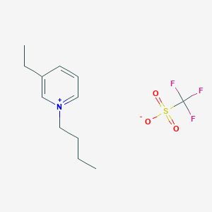 molecular formula C12H18F3NO3S B12621019 1-Butyl-3-ethylpyridin-1-ium trifluoromethanesulfonate CAS No. 916730-37-5