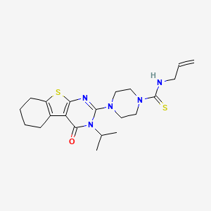 4-[4-oxo-3-(propan-2-yl)-3,4,5,6,7,8-hexahydro[1]benzothieno[2,3-d]pyrimidin-2-yl]-N-(prop-2-en-1-yl)piperazine-1-carbothioamide