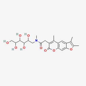 1-deoxy-1-{methyl[(2,3,5-trimethyl-7-oxo-7H-furo[3,2-g]chromen-6-yl)acetyl]amino}hexitol