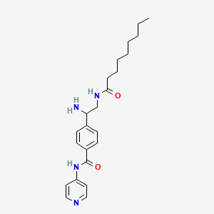 molecular formula C23H32N4O2 B12621044 4-[1-Amino-2-(nonanoylamino)ethyl]-N-(pyridin-4-yl)benzamide CAS No. 920495-45-0