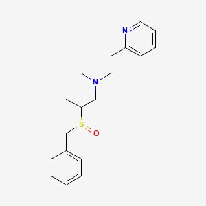 molecular formula C18H24N2OS B12621076 N-Methyl-2-(phenylmethanesulfinyl)-N-[2-(pyridin-2-yl)ethyl]propan-1-amine CAS No. 918545-14-9