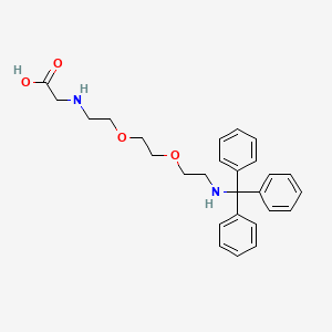 molecular formula C27H32N2O4 B12621096 N-[2-(2-{2-[(Triphenylmethyl)amino]ethoxy}ethoxy)ethyl]glycine CAS No. 917751-74-7