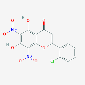 2-(2-Chlorophenyl)-5,7-dihydroxy-6,8-dinitro-4H-1-benzopyran-4-one