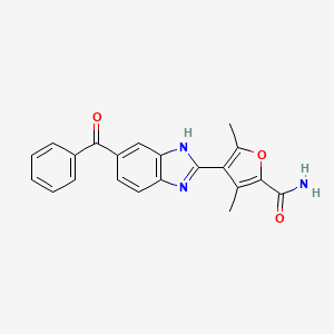 4-(6-Benzoyl-1H-benzimidazol-2-yl)-3,5-dimethylfuran-2-carboxamide