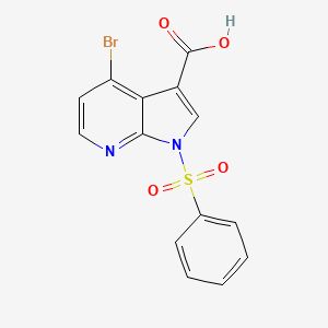 1H-Pyrrolo[2,3-B]pyridine-3-carboxylic acid, 4-bromo-1-(phenylsulfonyl)-