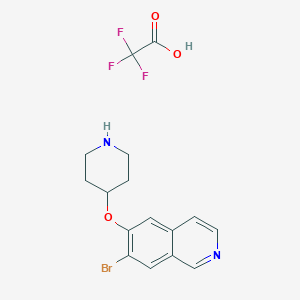 7-Bromo-6-piperidin-4-yloxyisoquinoline;2,2,2-trifluoroacetic acid