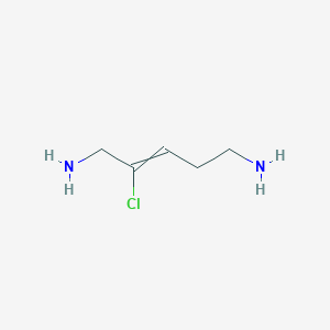 molecular formula C5H11ClN2 B12621197 2-Chloropent-2-ene-1,5-diamine CAS No. 918872-00-1