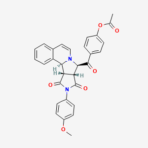 [4-[(1S,11R,12R,16S)-14-(4-methoxyphenyl)-13,15-dioxo-10,14-diazatetracyclo[8.6.0.02,7.012,16]hexadeca-2,4,6,8-tetraene-11-carbonyl]phenyl] acetate