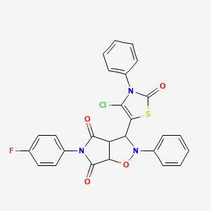 molecular formula C26H17ClFN3O4S B12621208 C26H17ClFN3O4S 