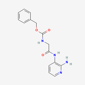 Carbamic acid, N-[2-[(2-amino-3-pyridinyl)amino]-2-oxoethyl]-, phenylmethyl ester