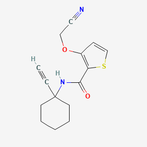 molecular formula C15H16N2O2S B12621314 3-(cyanomethoxy)-N-(1-ethynylcyclohexyl)thiophene-2-carboxamide CAS No. 918135-89-4