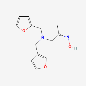 N-(1-{[(Furan-2-yl)methyl][(furan-3-yl)methyl]amino}propan-2-ylidene)hydroxylamine