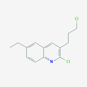 molecular formula C14H15Cl2N B12621328 2-Chloro-3-(3-chloropropyl)-6-ethylquinoline CAS No. 948294-64-2