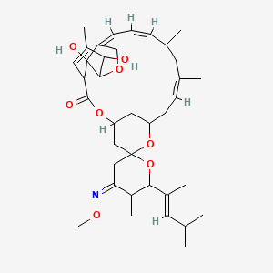 (4'Z,10Z,14Z,16Z)-21,24-dihydroxy-4'-methoxyimino-5',11,13,22-tetramethyl-6'-[(E)-4-methylpent-2-en-2-yl]spiro[3,7,19-trioxatetracyclo[15.6.1.14,8.020,24]pentacosa-10,14,16,22-tetraene-6,2'-oxane]-2-one