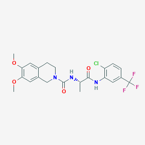 molecular formula C22H23ClF3N3O4 B12621339 C22H23ClF3N3O4 