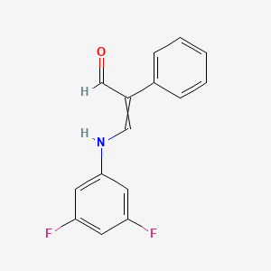 3-(3,5-Difluoroanilino)-2-phenylprop-2-enal