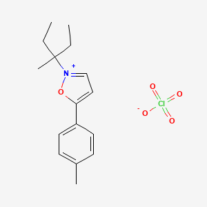 2-(3-Methylpentan-3-yl)-5-(4-methylphenyl)-1,2-oxazol-2-ium perchlorate