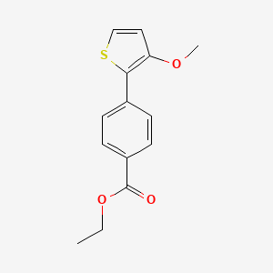 molecular formula C14H14O3S B12621355 Ethyl 4-(3-methoxythiophen-2-yl)benzoate CAS No. 919792-36-2