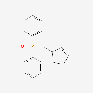 molecular formula C18H19OP B12621413 [(Cyclopent-2-en-1-yl)methyl](oxo)diphenyl-lambda~5~-phosphane CAS No. 918637-89-5