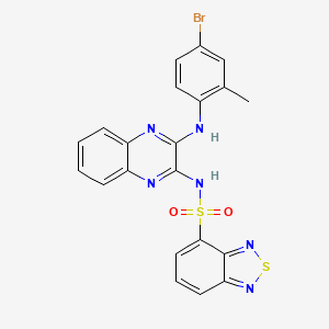 molecular formula C21H15BrN6O2S2 B12621431 N-(3-((4-bromo-2-methylphenyl)amino)quinoxalin-2-yl)benzo[c][1,2,5]thiadiazole-4-sulfonamide 