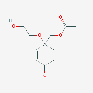 [1-(2-Hydroxyethoxy)-4-oxocyclohexa-2,5-dien-1-yl]methyl acetate